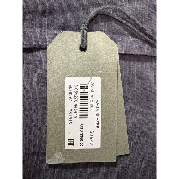 Allsaint Vaga Unstructured Blazer size 42 color Washed black NWT mspr $350 - Picture 3 of 12